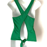 Aerie Green Criss Cross Exposed Back Tank- Size XS