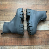 ASOS DESIGN Gray Chelsea Faux Leather Front Zip Chunky Sole Boots- Size 9 (Sold out online)
