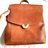 Moda Luxe Genuine Suede and Faux Leather Backpack (like new condition. Sold out online)