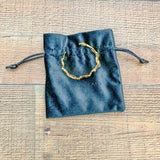Amber Sceats Gold Cuff Bracelet In Bag- 24k gold plated