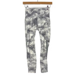 Lululemon Gray/White Pattern Mesh Detail Leggings- Size 4 (Inseam 26”)