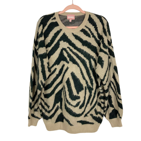 Show Me Your Mumu Animal Print Sweater- Size S