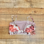 Maaji White Floral Removable Puff Sleeve Padded Bikini Top NWT- Size XL (we have matching bottoms)