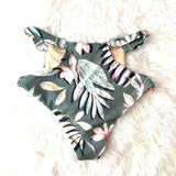 Minkpink Olive Palm Print with Side Cutouts- Size S
