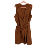 Talbots Brown with Tie Belt Double Faced Vest - Size L (sold out online)