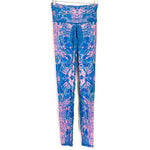 Niyama Sol Teal and Pink Patterned Leggings- Size S (Inseam 30”)