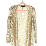 Missguided Ivory Lace Maxi Kimono NWT- Size 4