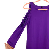 No Brand Purple Cold Shoulder Top- Size S