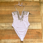 Lovers and Friends Purple V-Wired Front Fringe One Piece- Size S (sold out online)