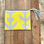 WKND WYFR Yellow & Silver Clutch