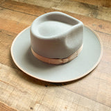 Gigi Pip Light Grey/Tan Monroe Australian Wool Hat NWT- Size 57