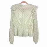 Endless Rose Ivory/Gold Glitter Polka Dot NWT- Size M