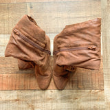 Qupid Brown with Back Cut Out Boots- Size~ 7 (see notes)