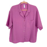 Stars Above Lavender Gauze Lounge Button Up Top- Size L (sold out online, we have matching shorts)