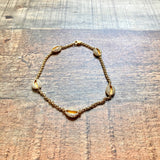 APM Gold CZ Puka Shell Anklet
