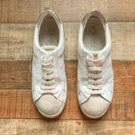 Steven New York White with Leather and Silver Sneakers- Size 8.5