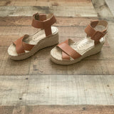 Sole Society Cognac Espadrille Sandals- Size 7
