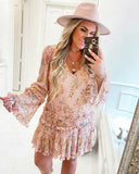 Tularosa Pink Floral Long Sleeve Dress- Size M (sold out online)