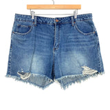 Special A Distressed Denim Short- Size 3XL