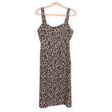 Sanctuary Animal Print Front Slit Midi Dress NWT- Size 8