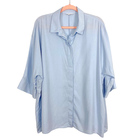 COS Collection of Style Light Blue Button Up Top- Size M