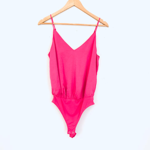 Express Pink Spaghetti Strap Thong Bodysuit- Size XS