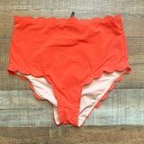 J Crew Scalloped High Waisted Bikini Bottoms- Size XS (BOTTOMS ONLY)