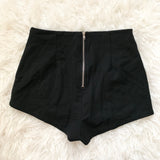 By The Way Black Lace-Up Stretch Shorts With Back Zipper- Size XS