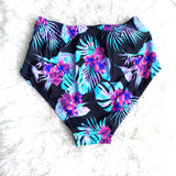 Chicsoul Tropical Elastic Waist Band Bikini Bottoms- Size XL (BOTTOMS ONLY)