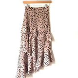 Vestique Animal Print Ruffle Asymmetrical Skirt- Size S