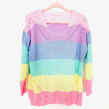 C+D+M Bright Pastel Striped Sweater- Size M