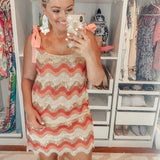 NBD Embroidered Sequin Tie Strap Dress- Size S (sold out online)