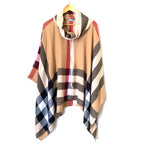 Jordann *monogrammed* Burberry Print Poncho