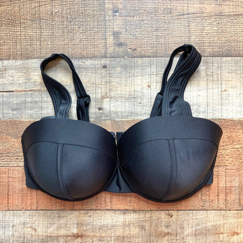 GabiFresh x Swimsuits for All Black Underwire Piped Bikini Top- Size 16E/F
