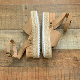 DbDk Fashion Camel Espadrilles- Size 8