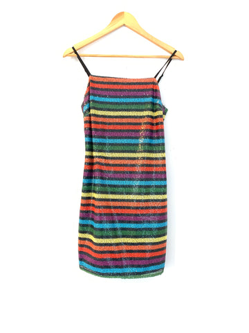 WAYF Colorful Sequins Dress- Size XS