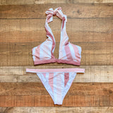 Miss Selfridge Striped Padded Halter Bikini Top- Size 4 (we have matching bottoms)