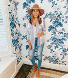 Aeom Multicolor Striped Button Up Top NWT- Size M