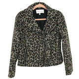 Cupcakes and Cashmere Animal Print Moto Jacket- Size S