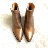 Mata Brown Metallic Booties- Size 7