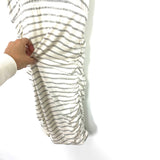 Gibson Look Cream/Grey Striped Side Ruched Fitted Dress NWT- Size XXS