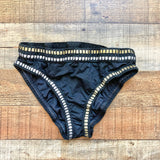 La Blanca Black Metallic Silver and Gold Bikini Bottoms- Size 4 (we have matching top)