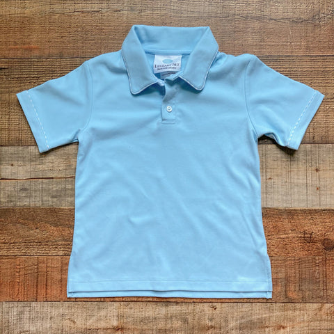 Lullaby Set Light Blue with Blue Gingham Trim Collared Shirt- Size 3T