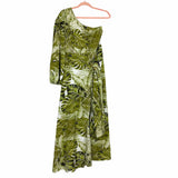 Chicways Palm Print One Shoulder Maxi with Shorts and High Slit- Size M (sold out online)