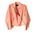 Eloquii Pink Faux Leather Moto Jacket- Size 14/16