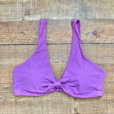 Calia Purple Front Tie Padded Bikini Top- Size L (we have matching bottoms)