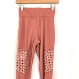 Carbon38 Mauve Eyelet Detail Leggings- Size S (Inseam 27”) See notes!!