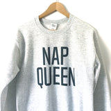 No Brand Grey “Nap Queen” Graphic Pullover Sweatshirt- Size S