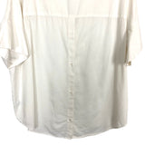Madewell Cream Collared Top with Button Detail on Back- Size L (see notes)