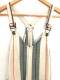 Billabong Striped Wide Leg Crop Jumpsuit- Size S